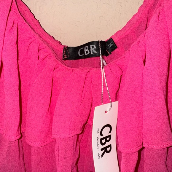 CBR Vibrant Pink Ruffled Top - Picture 3 of 3